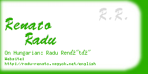 renato radu business card